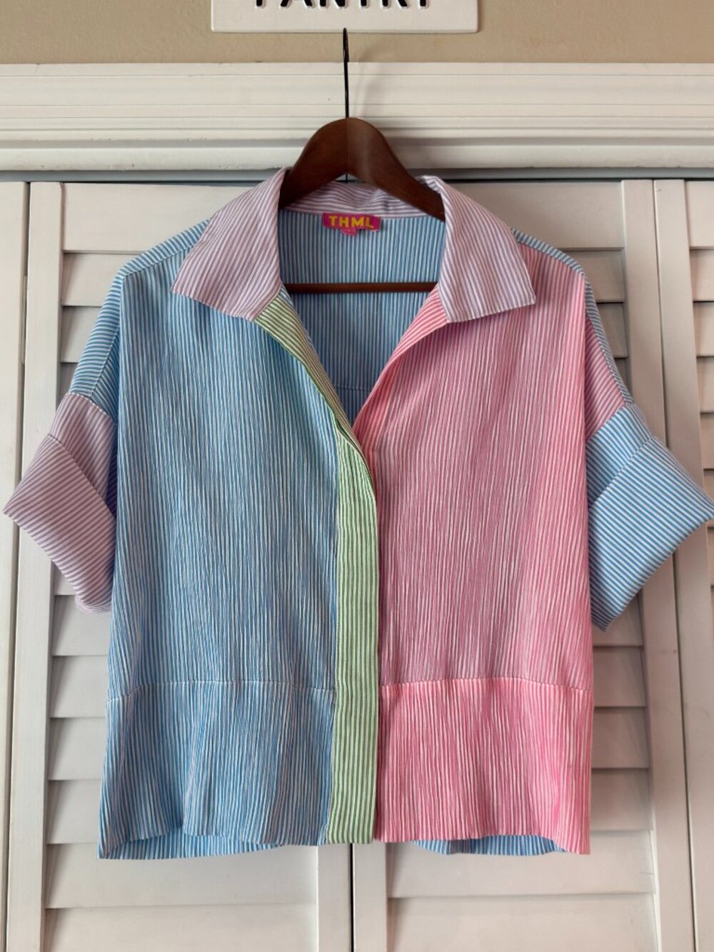 THML Multicolor Striped Collared Shir